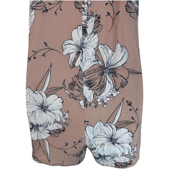 Audrey 3+1 Floral Print Romper Spaghetti Strap‎ V-Neck Summer Playsuit M - Picture 11 of 13